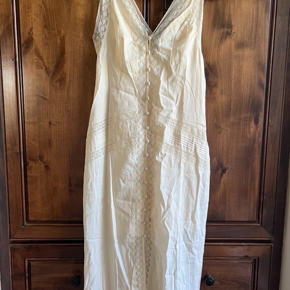 Reformation Julianne Dress Ivory - Size 6 - Picture 3 of 5